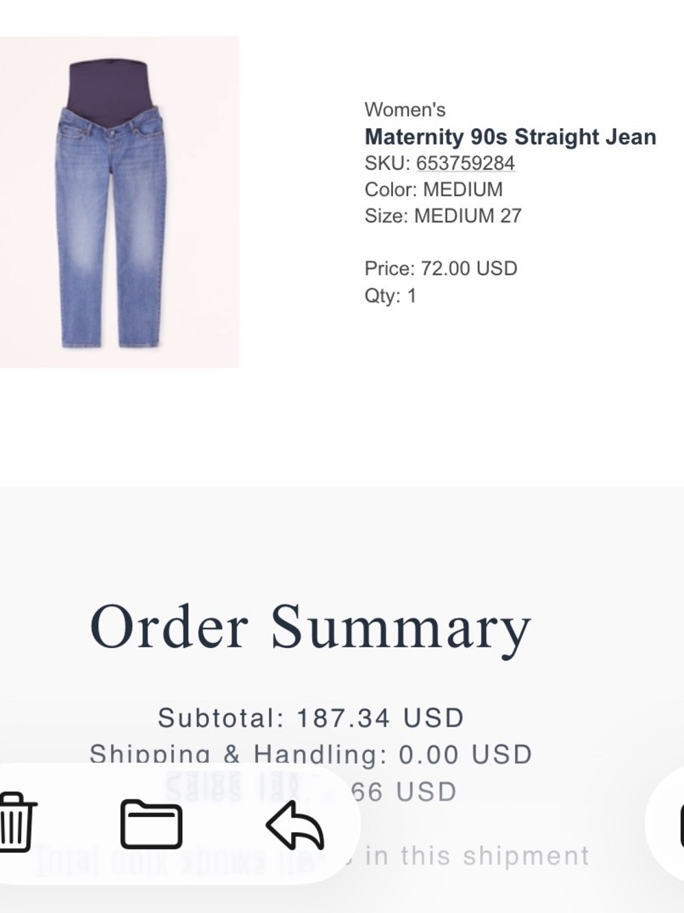 Abercrombie & Fitch Maternity Women's 90s Straight Leg Jeans